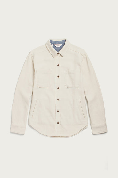 bridge and burn dawson overshirt ivory twill