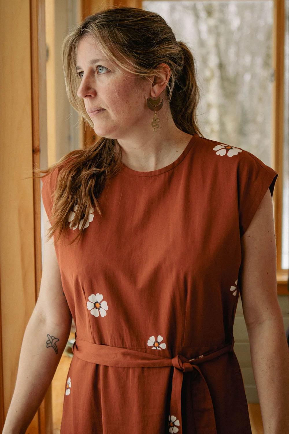 bridge and burn eloise dress redstone bloom detail