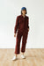 Bridge & Burn - Faye Jumpsuit - Dark Red Pinwhale - Front