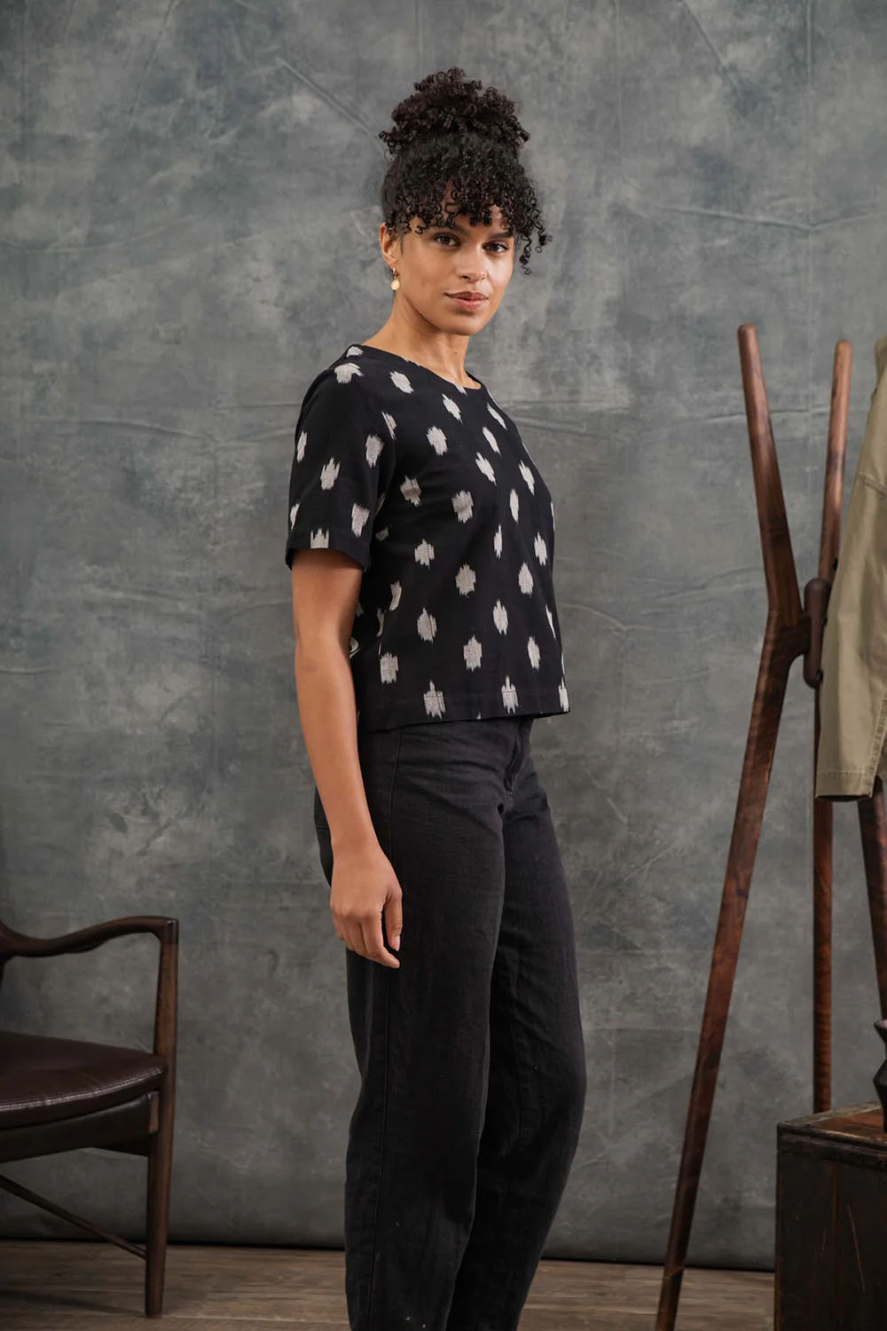 Bridge & Burn - Leona Shirt - Eclipse Ikat - Side