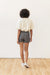 bridge and burn luca track short denim herringbone stripe back