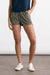 bridge and burn luca track short olive pinstripe detail