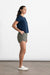 bridge and burn luca track short olive pinstripe side