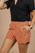 bridge and burn luca track short rust stripe detail
