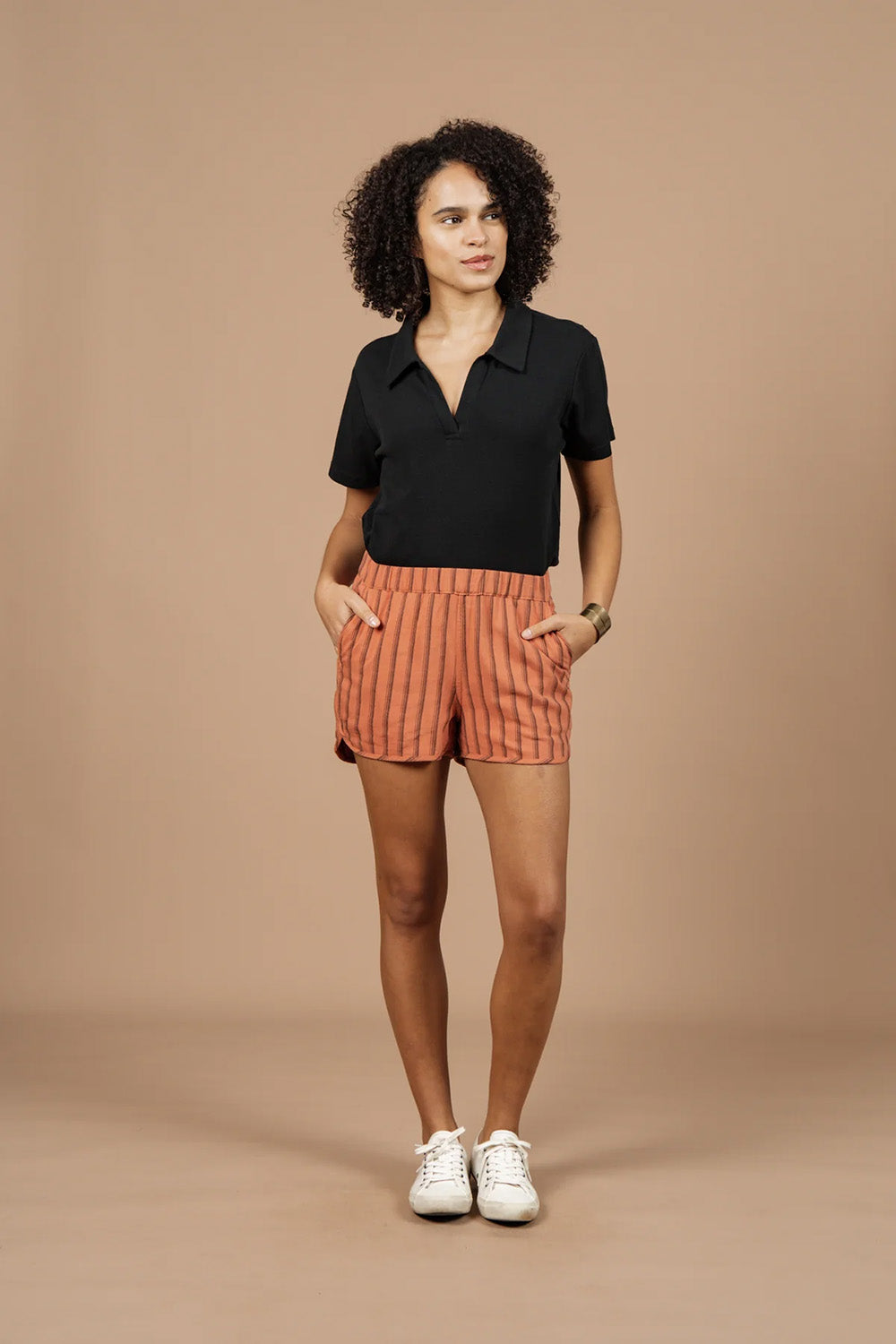 bridge and burn luca track short rust stripe front
