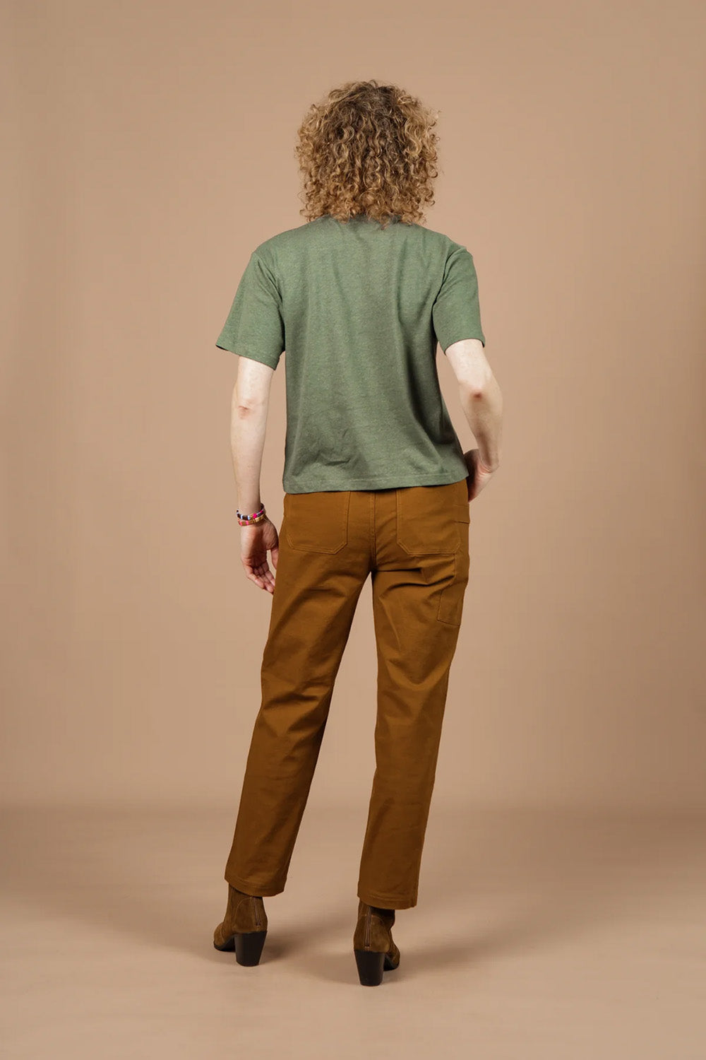 Bridge & Burn - Organic Hemp Boxy Tee - Cypress - Back