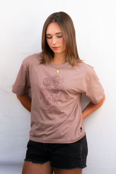 Pearl of the West - Spring Showers Tee - Hazy Pink
