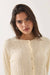 Brixton Bixby Lightweight Cardigan in Wax Paper — Front view