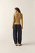 Brixton Carefree Long Sleeve Tee in Khaki — Back view