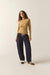 Brixton Carefree Long Sleeve Tee in Khaki — Full-body view