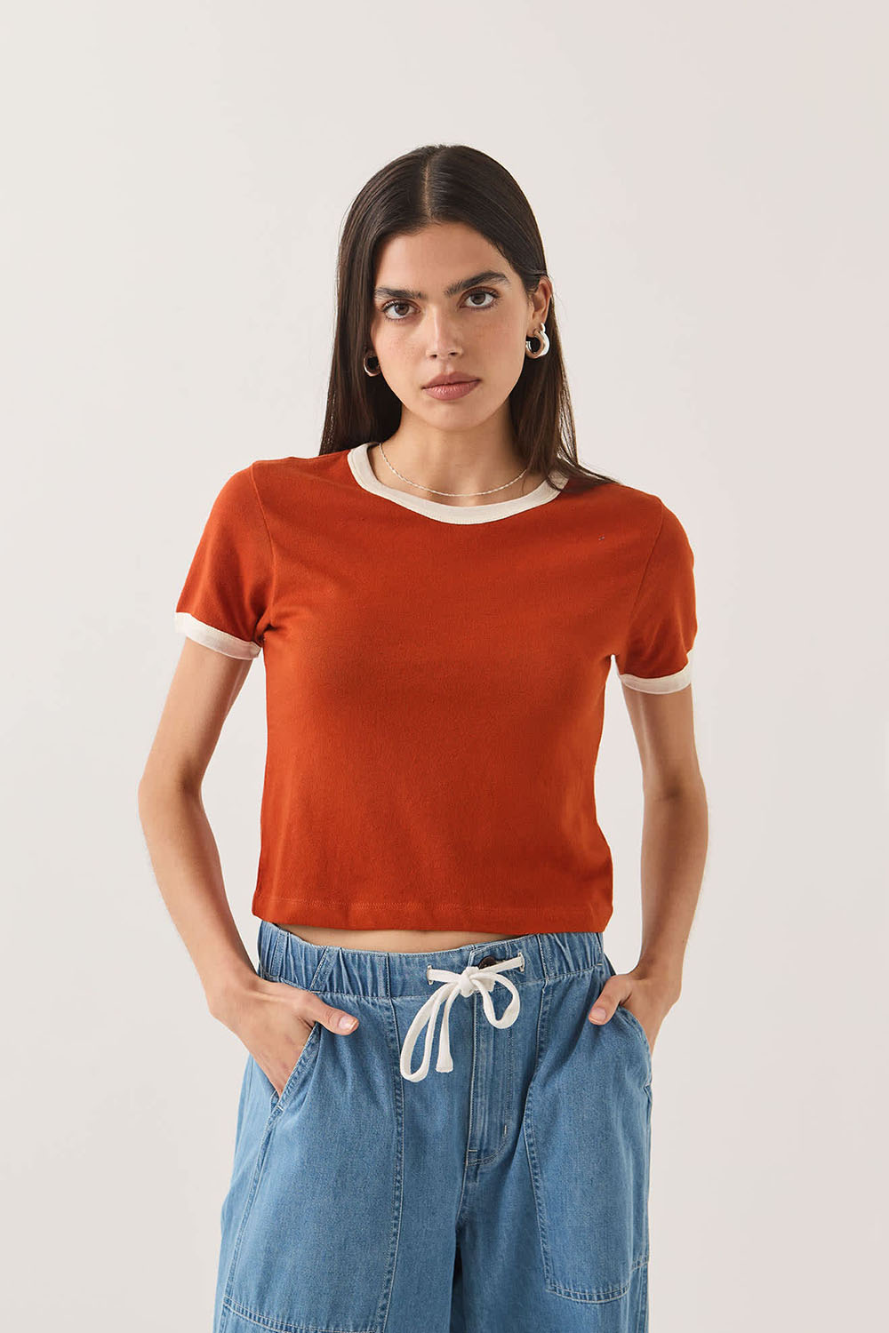 brixton-carefree-ringer-tee-rust-off-white-front