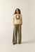 Brixton Howdy Crew Sweater in Whitecap — Full-body view