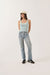 Brixton Ringer Organic Tank in Sea Grass/Waxed Paper — Front view