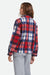 brixton bowery brushed flannel adrenaline rush navy back