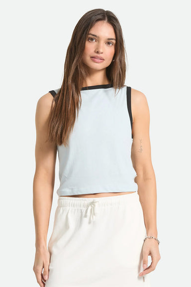 brixton carefree cropped tank blue aura front