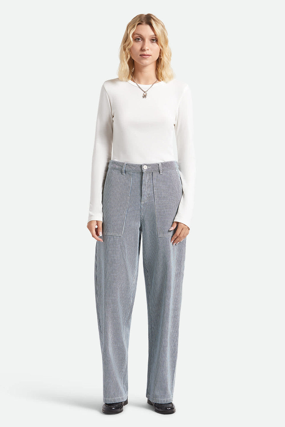 brixton carefree ls tee off white