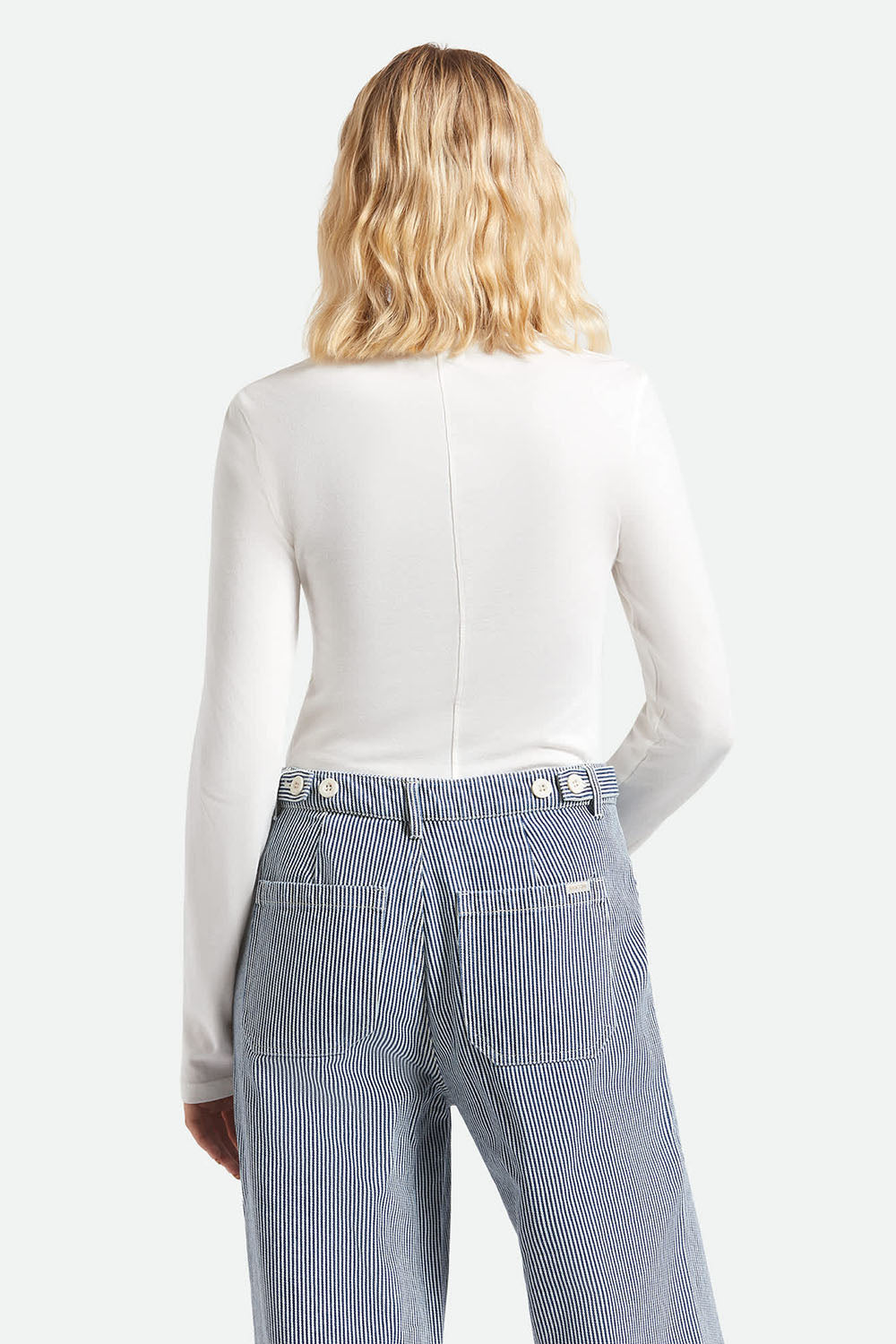 brixton carefree ls tee off white back