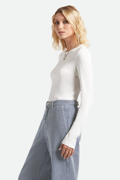 brixton carefree ls tee off white side