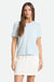 brixton carefree perfect tee blue aura front