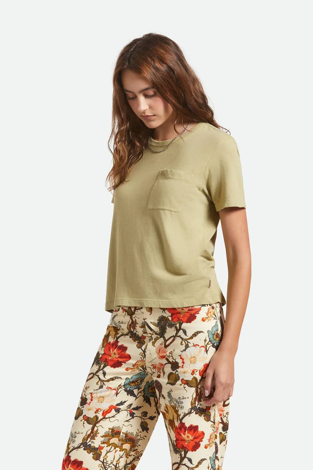 Brixton - Carefree Perfect Tee - Elm - Side