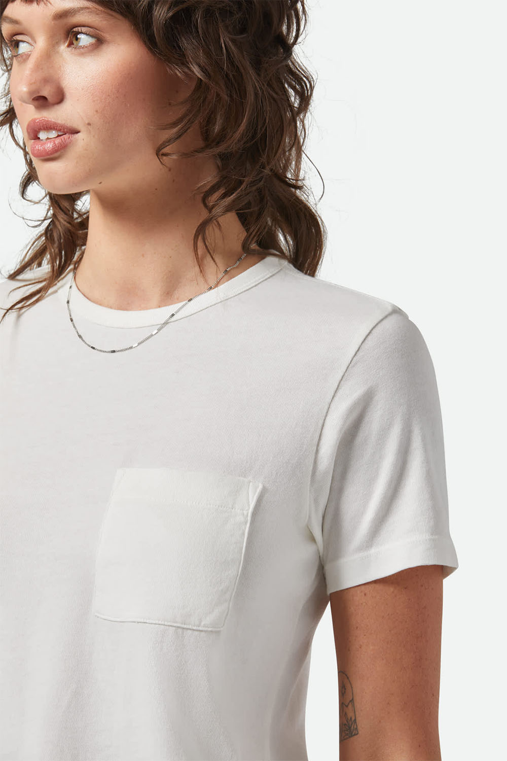 Brixton - Carefree Perfect Tee - Off White - Detail