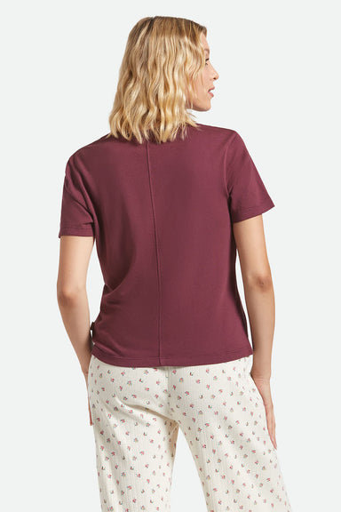 Brixton - Carefree Perfect Tee - Port - Back