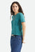 brixton carefree perfect tee washed mediterranean teal side