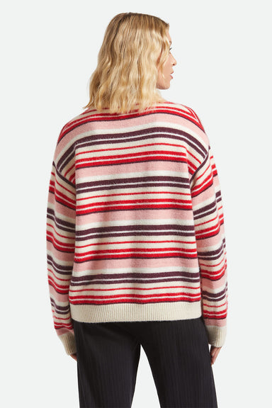 Brixton - Cozy Crew Sweater - Multi Stripe  - Back