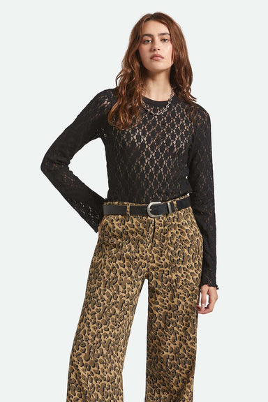 brixton dolly slim ls knit black front