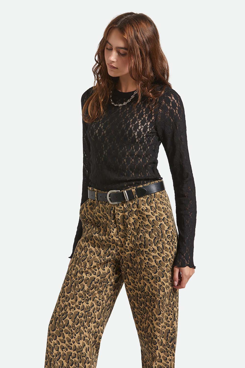 brixton dolly slim ls knit black side