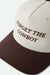 brixton forget the cowboy snapback chocolate off white detail