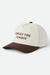 brixton forget the cowboy snapback chocolate off white profile