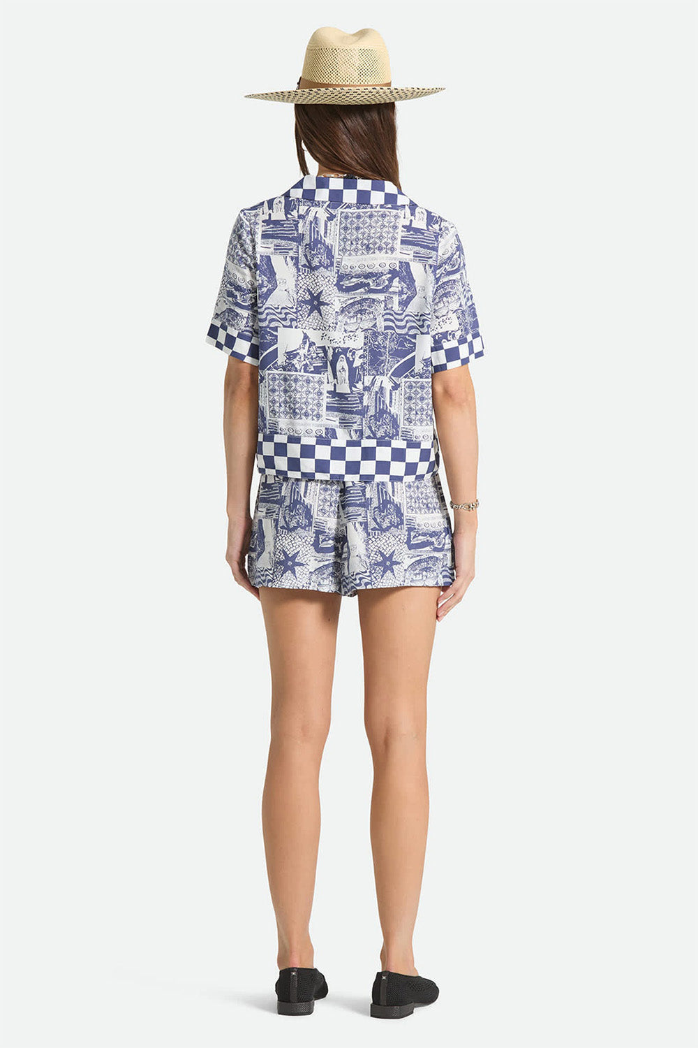 brixton o mar button down navy white collage back