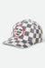 brixton out for a good time hat navy gingham profile