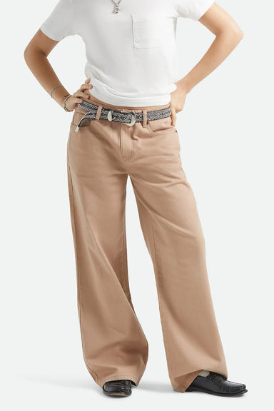 brixton the chloe 5 pocket pant washed timeless taupe front