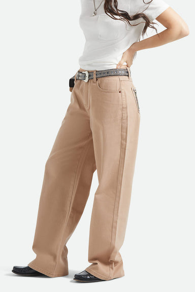 brixton the chloe 5 pocket pant washed timeless taupe side