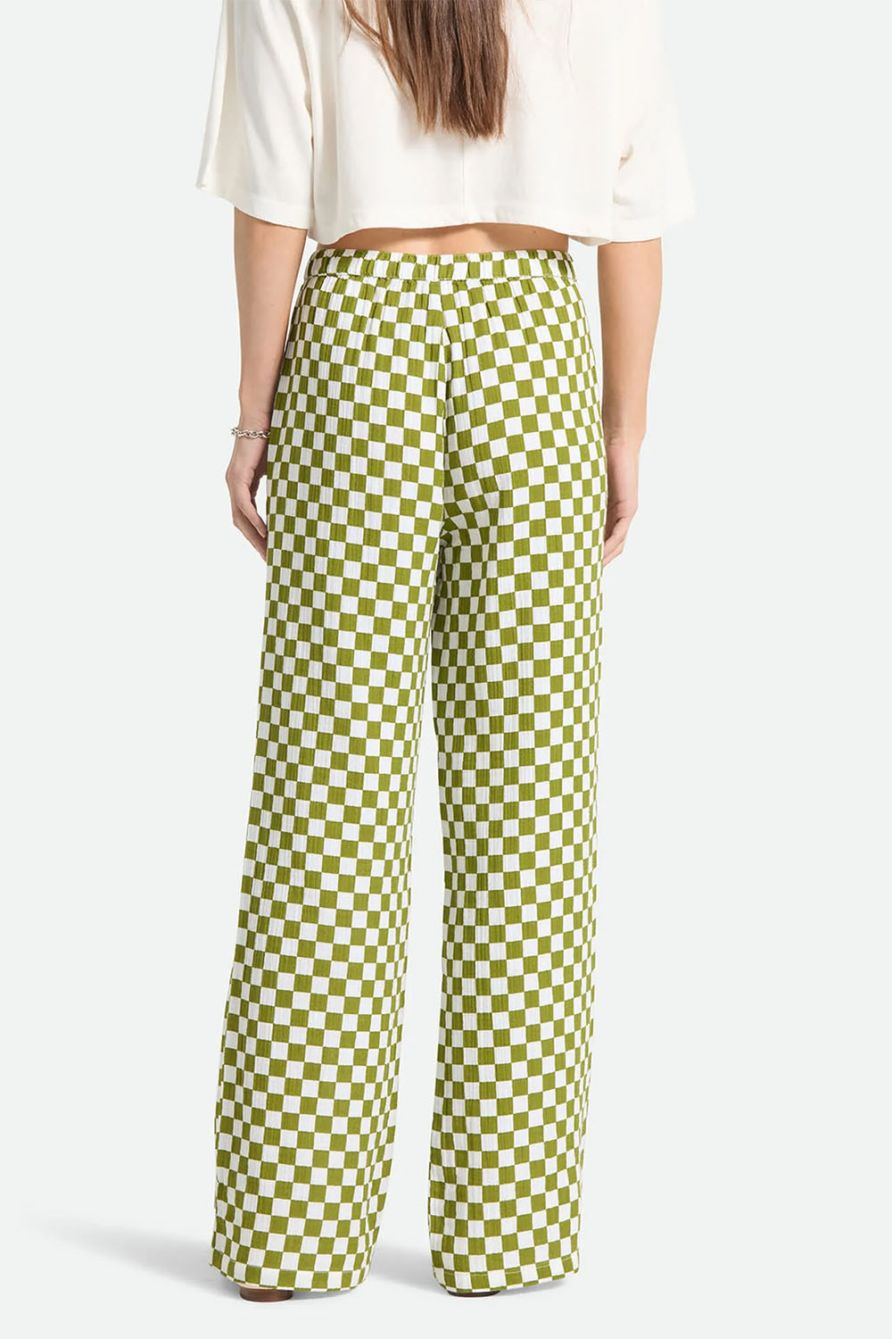 brixton the lola lounge pant sublime green check back