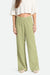brixton the lola lounge pant sublime green check front