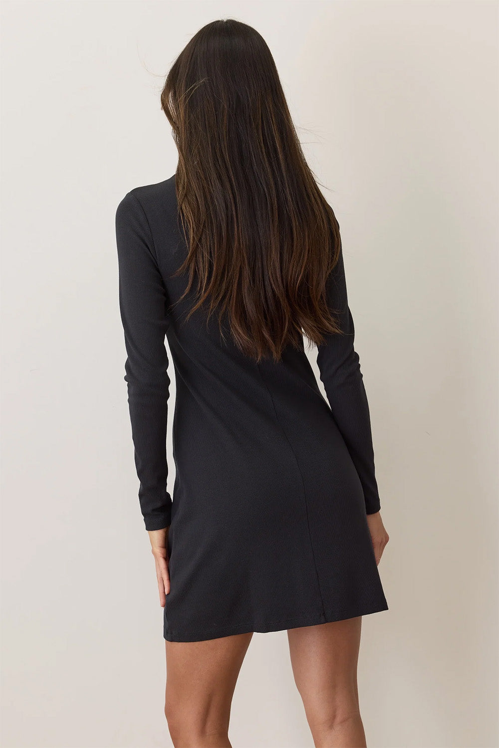 Marine Layer - LS Lexi Mini Dress - Black - Back