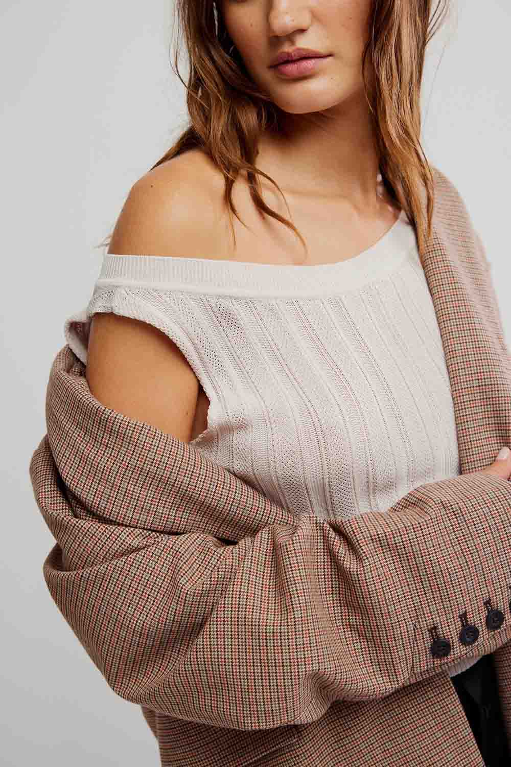 Free People - Reese Sweater - Champagne Dreams - Detail