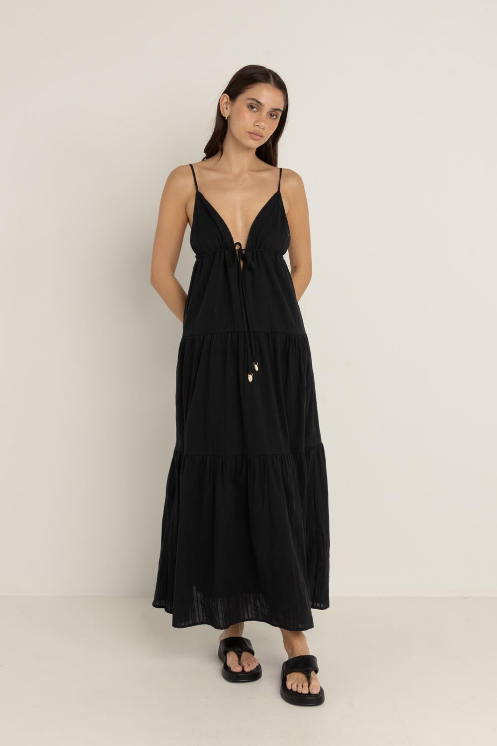Rhythm - Jaci Maxi Dress - Black - Front