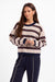 Sage the Label - Tiber Stripe Sweater - Navy Rust Multi - Front