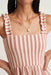 Marine Layer - Selene Maxi Dress - Auburn/White Stripe - Detail