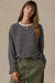 Faherty Sunwashed Retro Tee in Inkwell Stripe — Front view