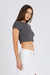 Abrand - A 90s Crop Tee - Dark Slate - Side