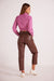 Mink Pink - Lani PU Pants - Chocolate - Back