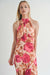 Sage the Label - Empowered Halter Maxi Dress - Fuscia Multi - Detail