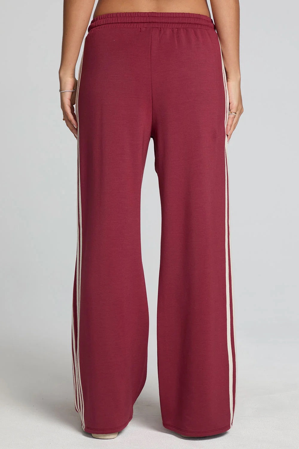 Chaser Jessee Trackpants in Burnt Red — Back view