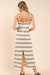 Sadie & Sage - Way Out Zig Zag Maxi Dress - Ivory Navy - Back