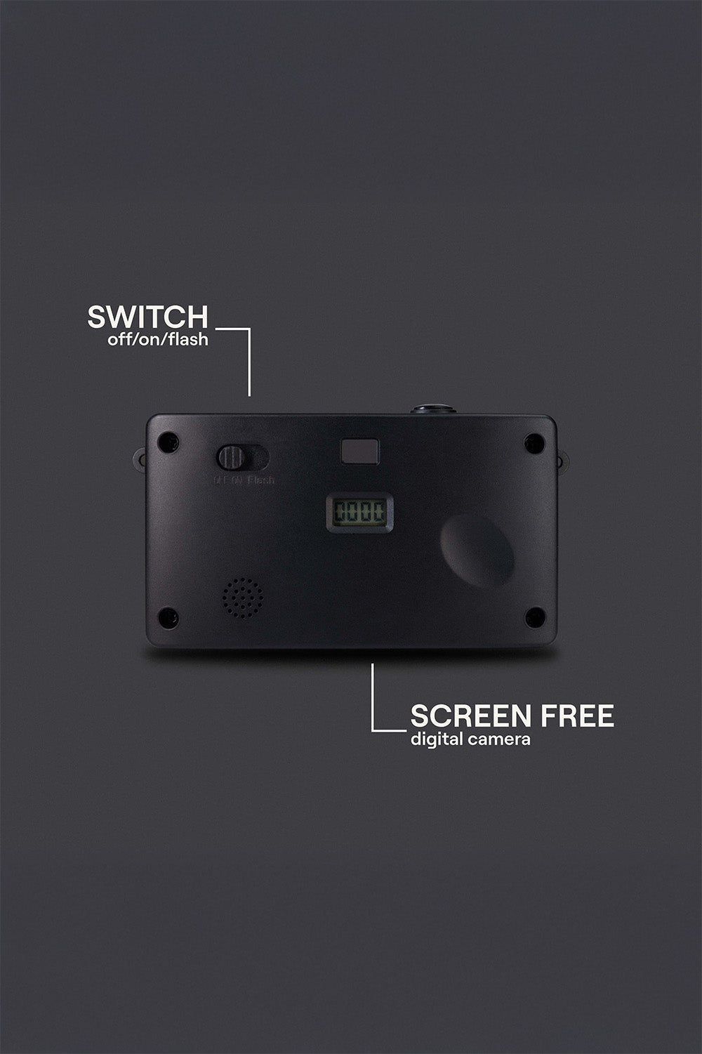 camp snap 101 camera black back